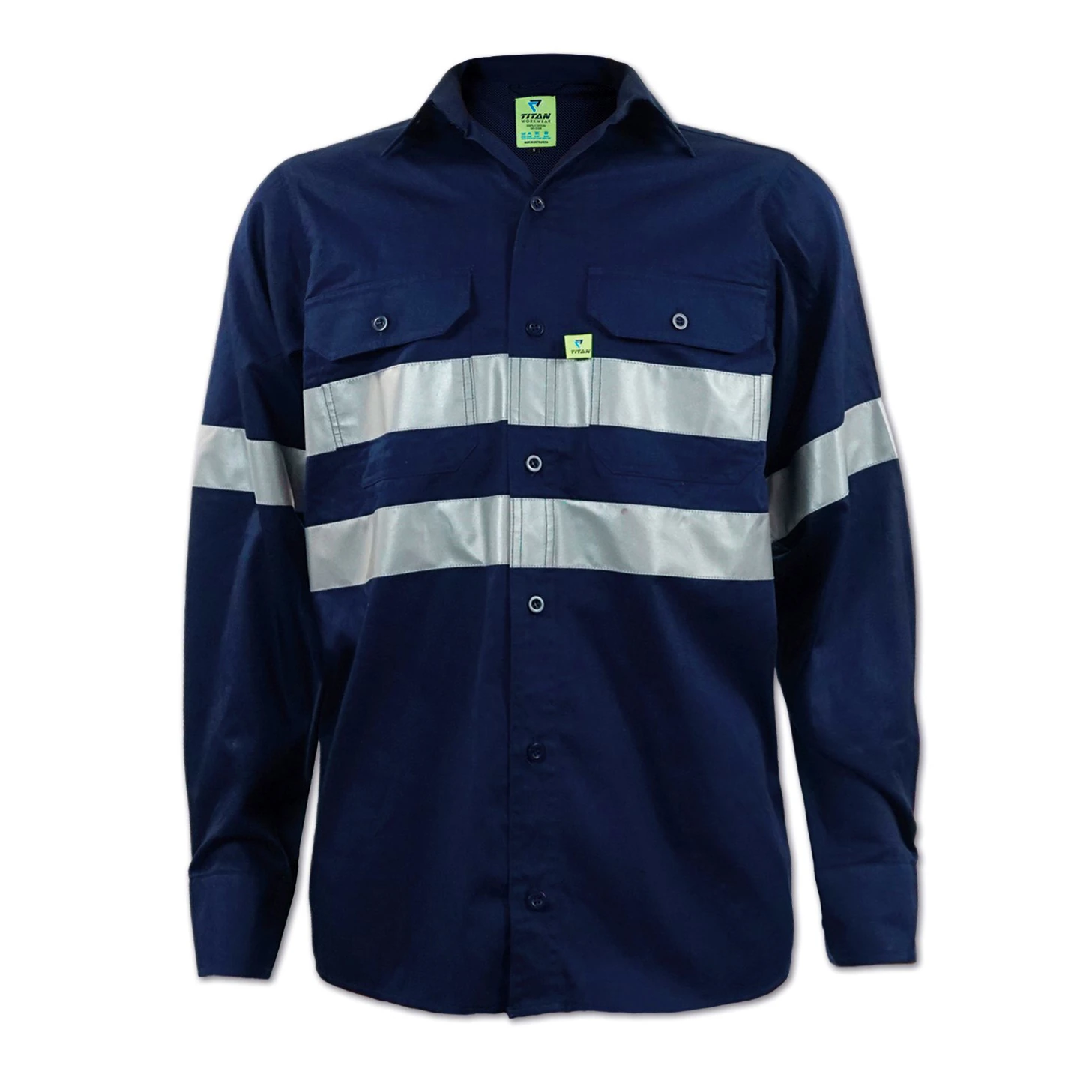 Vented Reflecticve Mining Shirt 100% Cotton